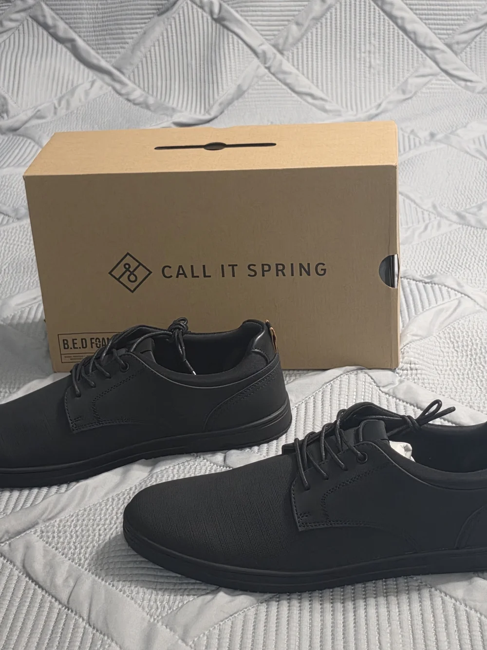 Call It Spring Wistman Casual 100% Vegan Black Oxford Shoes Men's Size 13 NEW